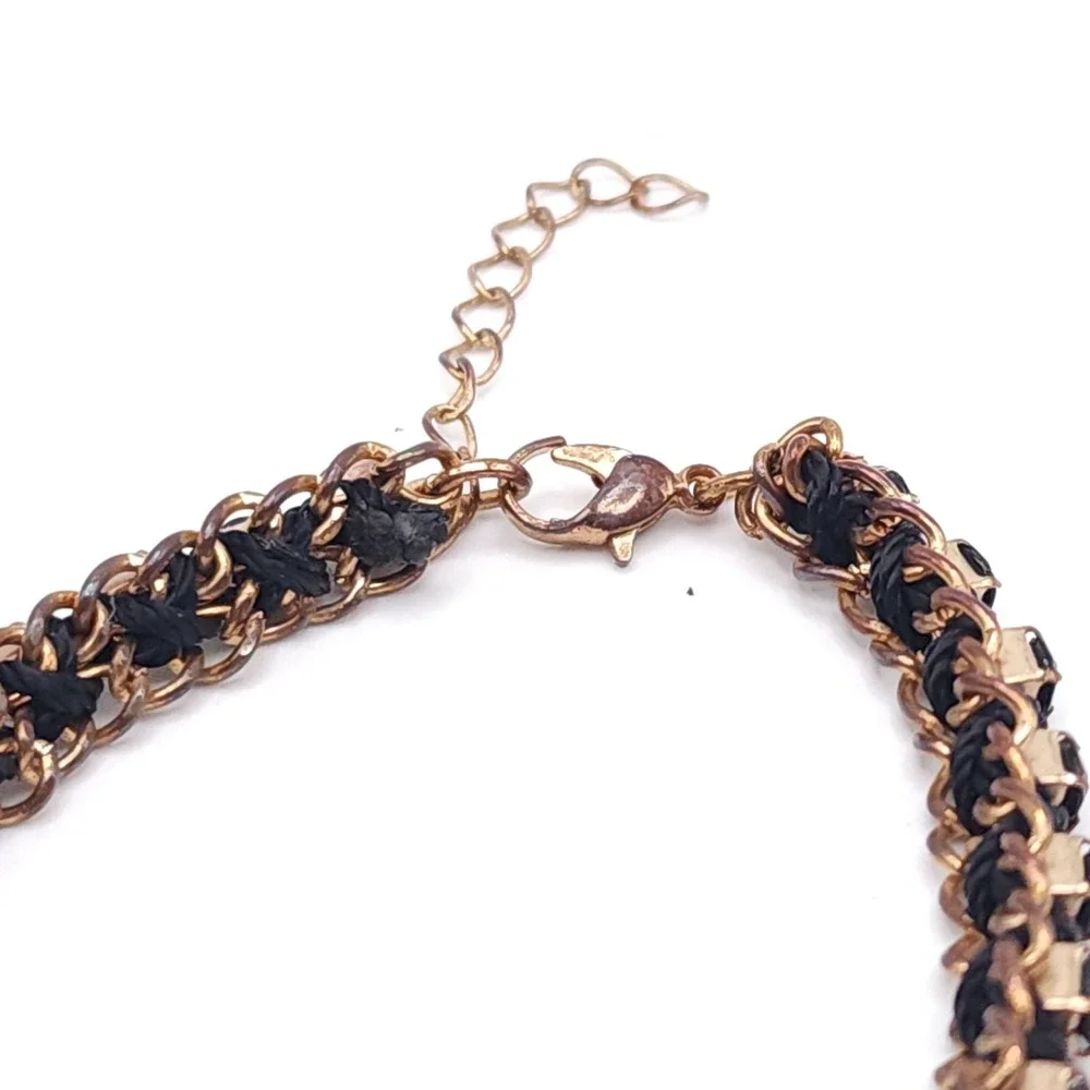 Black Gold Chain Bracelet Boho Glam